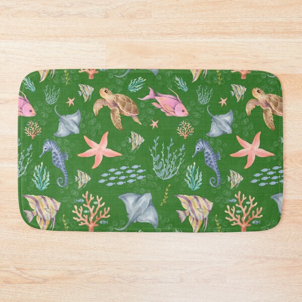 Item preview, Watercolor Ocean Life Textured Green designed and sold by KSimpson838.