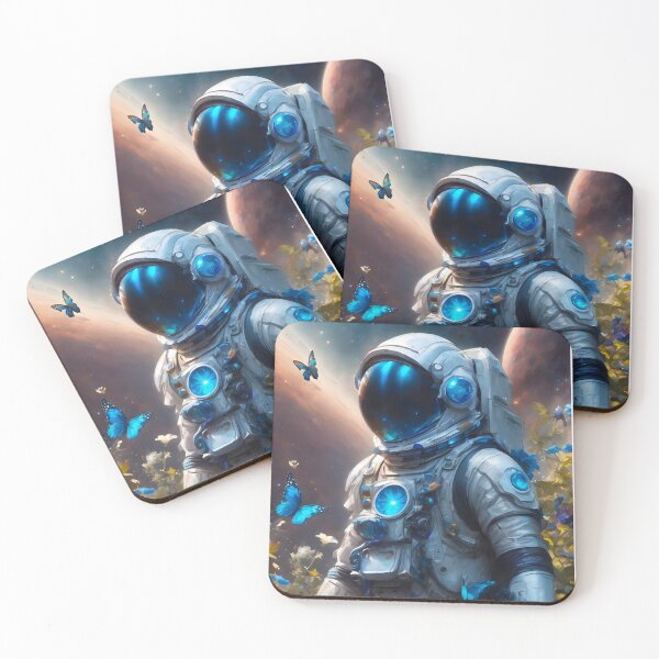 Item preview, Astronaut in a butterfly garden painting  designed and sold by Elisa Miller.