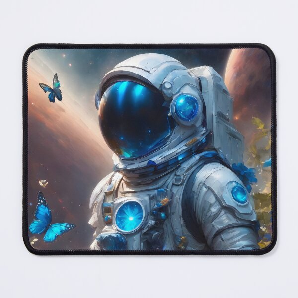 Item preview, Astronaut in a butterfly garden painting designed and sold by Elisa Miller.