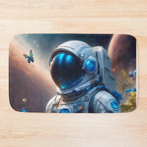 Item preview, Astronaut in a butterfly garden painting  designed and sold by Elisa Miller.