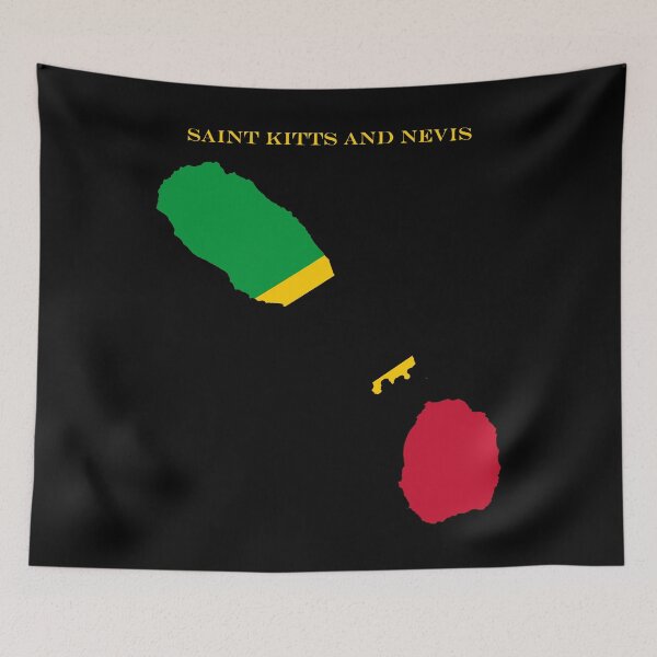 Item preview, Saint Kitts and Nevis Map Flag Silhouette Caribbean Travel Pride Gift designed and sold by NTGUILTY.