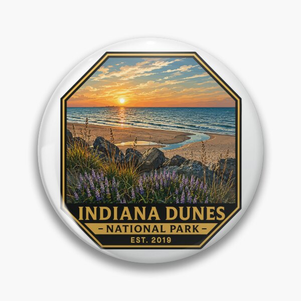 Item preview, Indiana Dunes National Park Retro Lakeshore designed and sold by Gideon Emmerich.