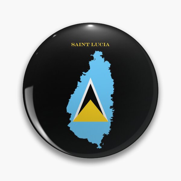 Item preview, Saint Lucia Map Flag Silhouette Caribbean Travel Pride Gift designed and sold by NTGUILTY.