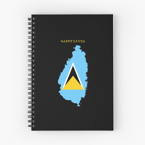 Item preview, Saint Lucia Map Flag Silhouette Caribbean Travel Pride Gift designed and sold by NTGUILTY.