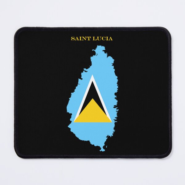 Item preview, Saint Lucia Map Flag Silhouette Caribbean Travel Pride Gift designed and sold by NTGUILTY.