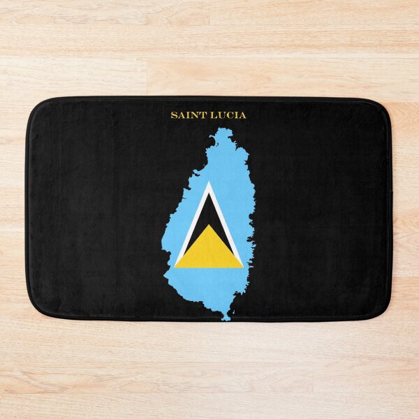 Item preview, Saint Lucia Map Flag Silhouette Caribbean Travel Pride Gift designed and sold by NTGUILTY.