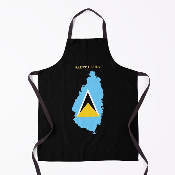 Item preview, Saint Lucia Map Flag Silhouette Caribbean Travel Pride Gift designed and sold by NTGUILTY.