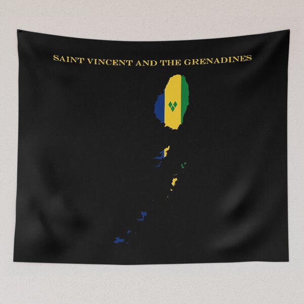 Item preview, Saint Vincent and the Grenadines Map Flag Silhouette Caribbean Travel Pride designed and sold by NTGUILTY.