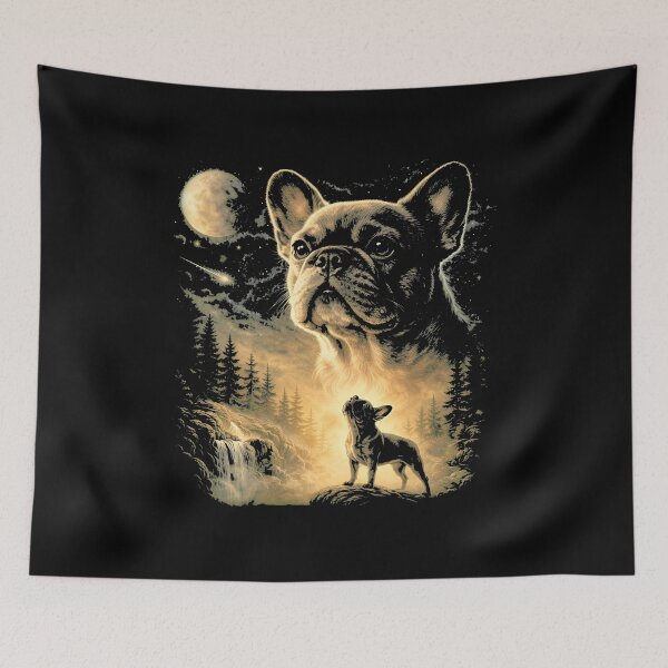 Item preview, Mystical French Bulldog Howling At Moon T-Shirt designed and sold by SoyLamderma.