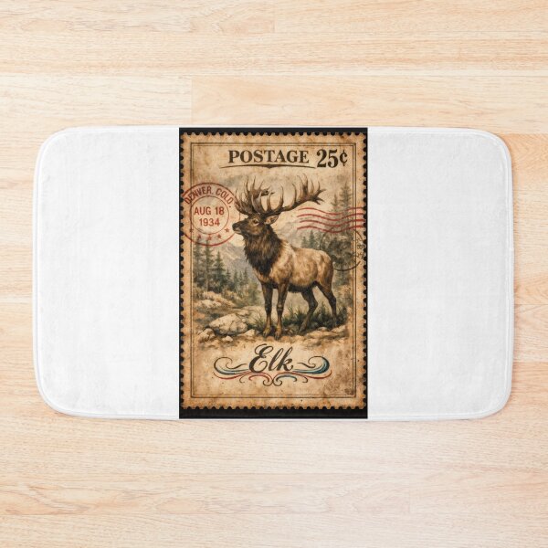 Item preview, Wall Art - Postcard - Vintage Elk – Denver Postmark 1934 designed and sold by ForeverPrintsOK.