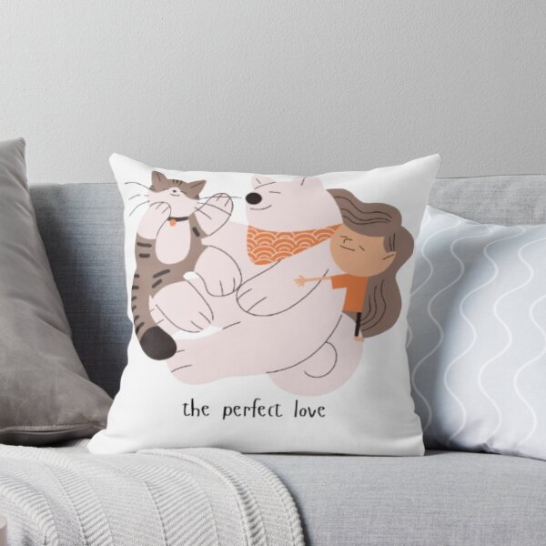 Item preview, The Perfect Love Pet Cuddle | Cute Girl Hugging Cat and Dog | Gift for Animal Lovers & Pet Moms designed and sold by SOLIORA  ATELIER.