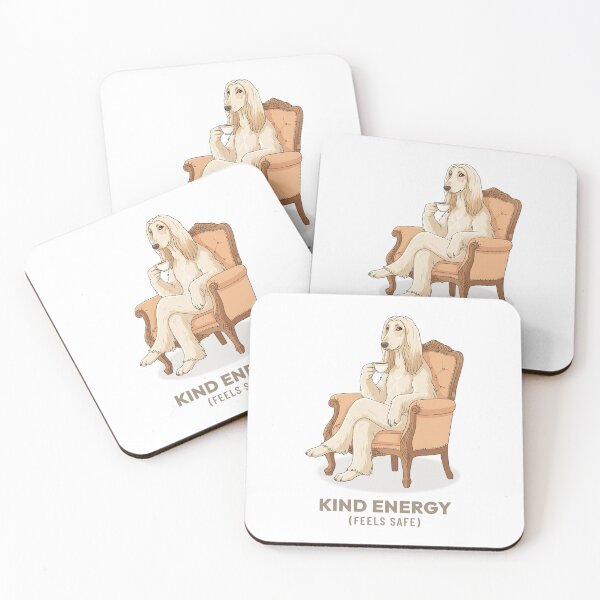 Item preview, Cozy Afghan Hound Drinking Coffee Vintage Illustration designed and sold by Cozy Vintage Animal.