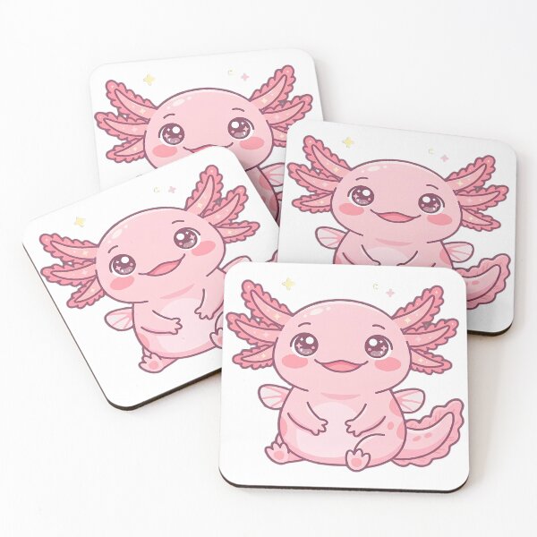 Item preview, Cute Kawaii Axolotl Pastel Pink Chibi Sticker Art designed and sold by LYZ7VANI.