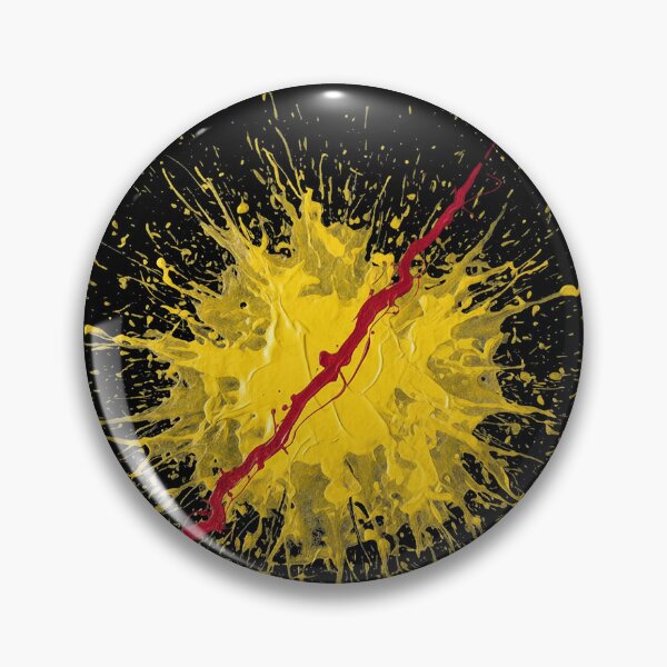 Item preview, Abstract Paint Splatter Art Yellow and Red Striking Modern Design designed and sold by PixelQ.