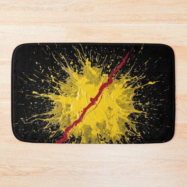 Item preview, Abstract Paint Splatter Art Yellow and Red Striking Modern Design designed and sold by PixelQ.