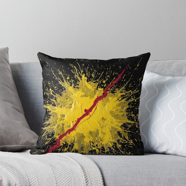 Item preview, Abstract Paint Splatter Art Yellow and Red Striking Modern Design designed and sold by PixelQ.