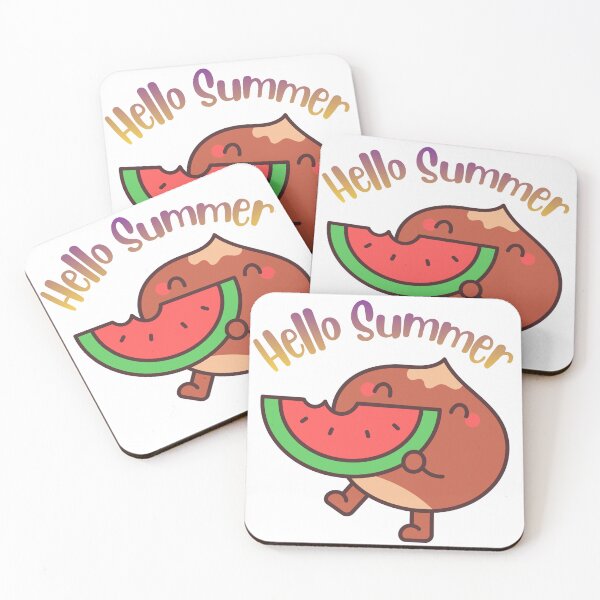 Item preview, Hello Summer Cute Coconut & Watermelon designed and sold by The3stars.