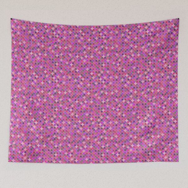 Item preview, Vibrant Pink Purple Hearts Mosaic Geometric Pattern designed and sold by mrhighsky.