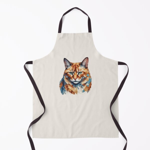 Item preview, Orange Cat Geometric Art – Modern Pet Art designed and sold by Tklezardesigns.