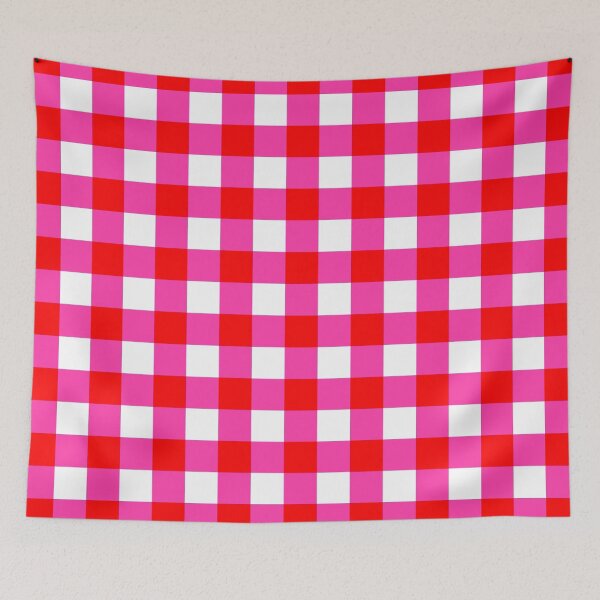 Item preview, Red and Pink Checkboard Gingham Squares designed and sold by OneThreeSix.