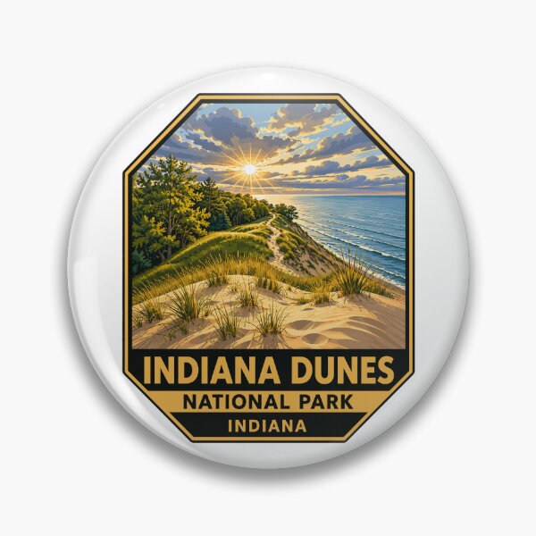 Item preview, Indiana Dunes National Park Retro Lakeshore designed and sold by Gideon Emmerich.