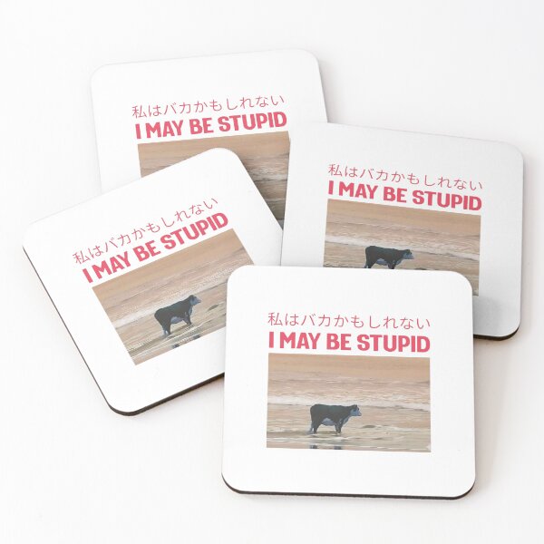 Item preview, I May Be Stupid Cow Meme — Funny Existential Ocean Art designed and sold by Colorful-Garden.