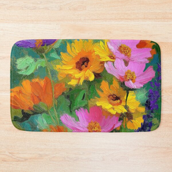 Item preview, Wild Summer Flowers Oil Painting Colorful Garden Floral Wall Art Print designed and sold by Artistic Gift Print.