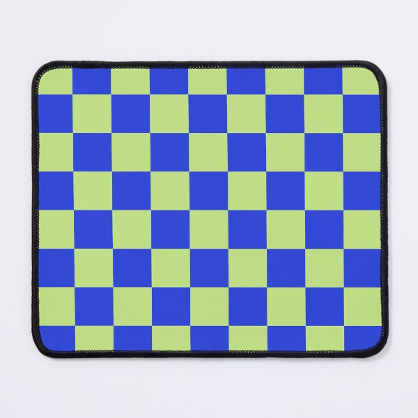 Item preview, Blue and Lime Checkers designed and sold by AmbientArtCo.