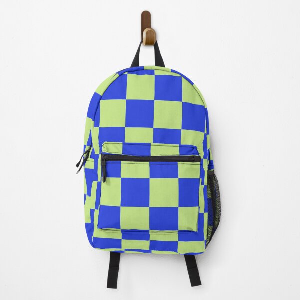 Item preview, Blue and Lime Checkers designed and sold by AmbientArtCo.