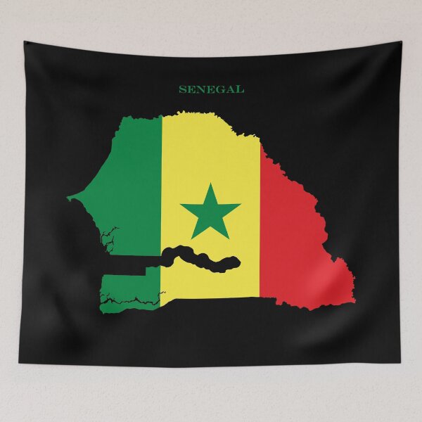 Item preview, Senegal Map Flag Silhouette West Africa Travel Pride Gift designed and sold by NTGUILTY.