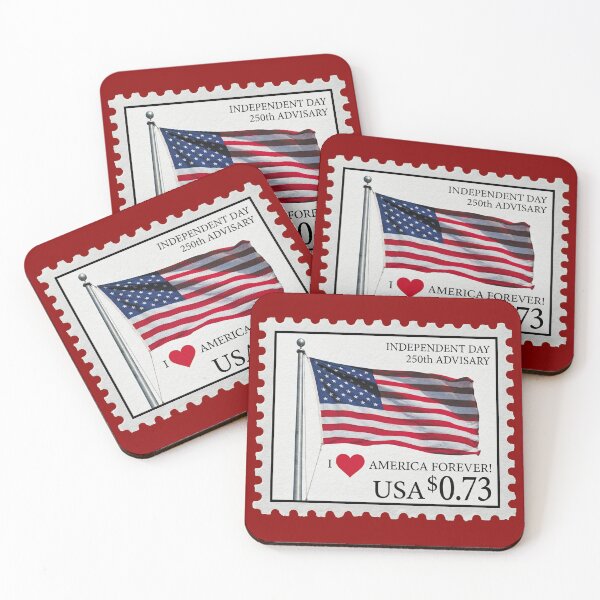 Item preview, POSTAGE STAMP Independence Day on the occasion of the 250th anniversary of the USA V3C designed and sold by ART-OF-ORION.