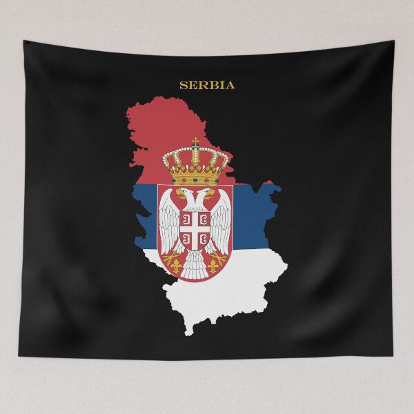 Item preview, Serbia Map Flag Silhouette Europe Travel Pride Gift designed and sold by NTGUILTY.