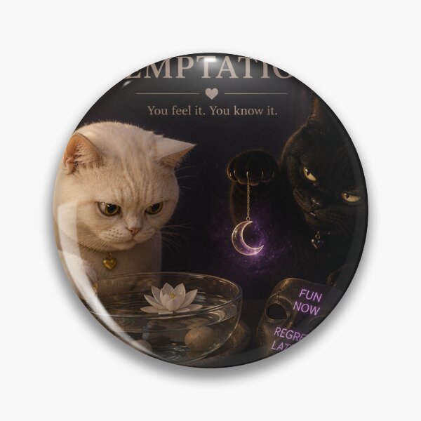 Item preview, Discipline vs Temptation Peace Within Cat designed and sold by LovelyCatGalaxy.