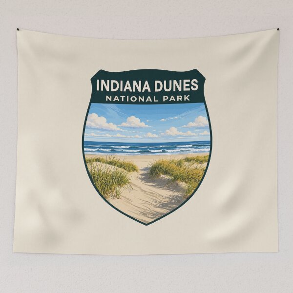 Item preview, Indiana Dunes National Park Retro Lakeshore designed and sold by Gideon Emmerich.