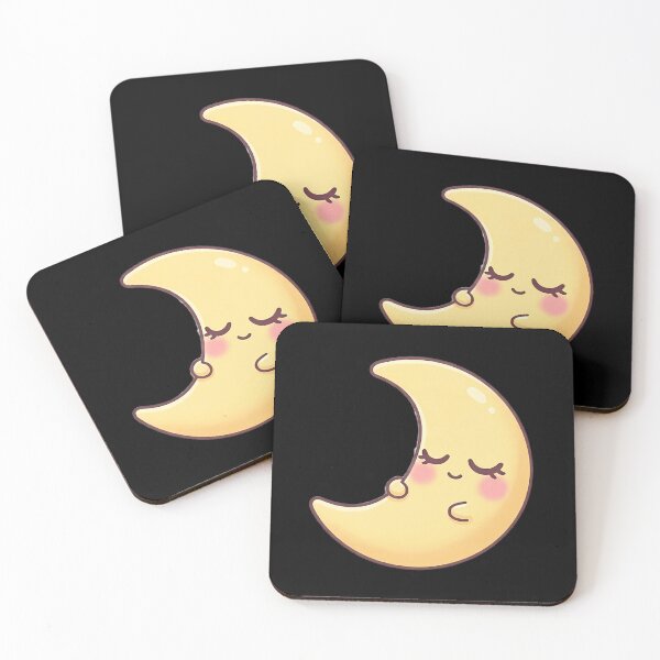 Item preview, Cute Kawaii Sleepy Crescent Moon Pastel Chibi Sticker Art designed and sold by LYZ7VANI.