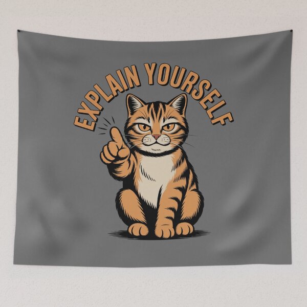 Item preview, funny cat - judgmental cat - sassy cat - cat humor - cat lover - cat mom - cat dad - pointing cat - angry cat - cat warning - sarcastic cat - toe beans - cat attitude - pet humor designed and sold by JansenGS.