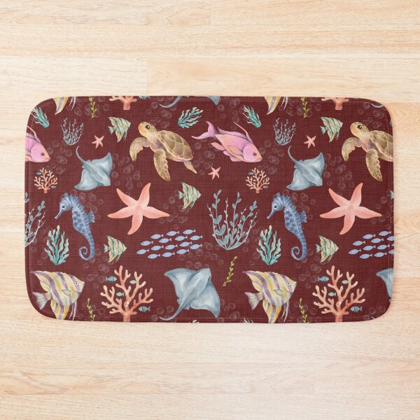 Item preview, Watercolor Ocean Life Textured Sangria designed and sold by KSimpson838.