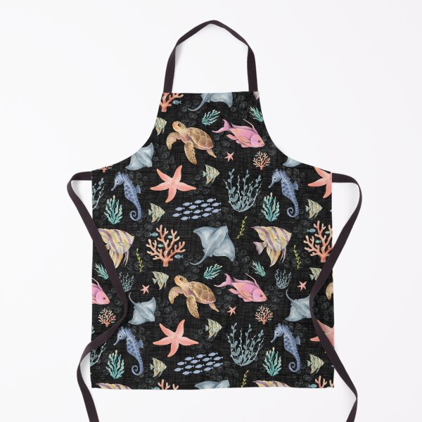 Item preview, Watercolor Ocean Life Textured Black designed and sold by KSimpson838.
