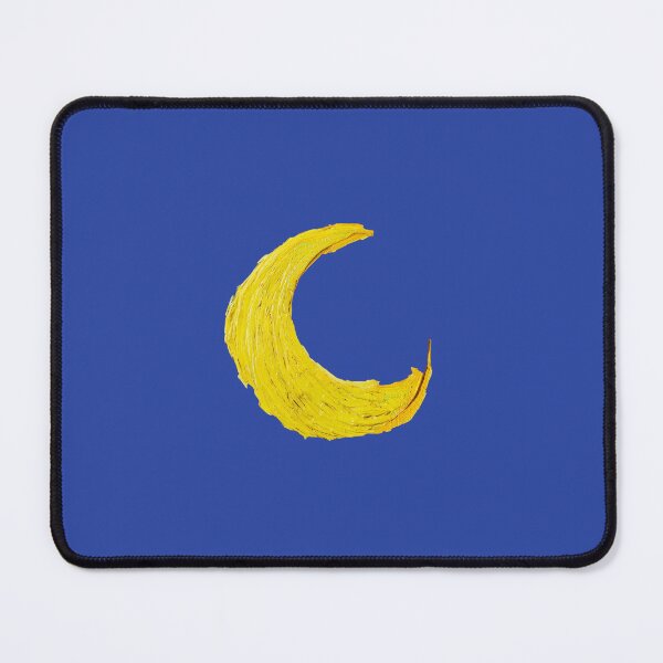 Item preview, Wonky Starry Night Crescent Moon – Painterly Van Gogh Brushstroke Cutout designed and sold by EmeraldeaArt.