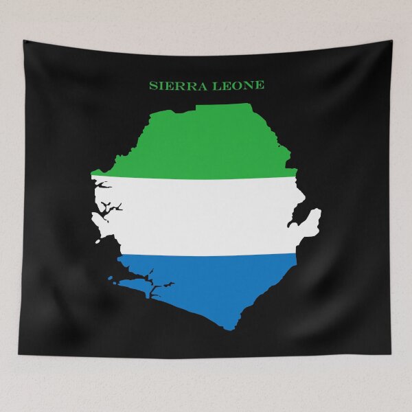 Item preview, Sierra Leone Map Flag Silhouette West Africa Travel Pride Gift designed and sold by NTGUILTY.