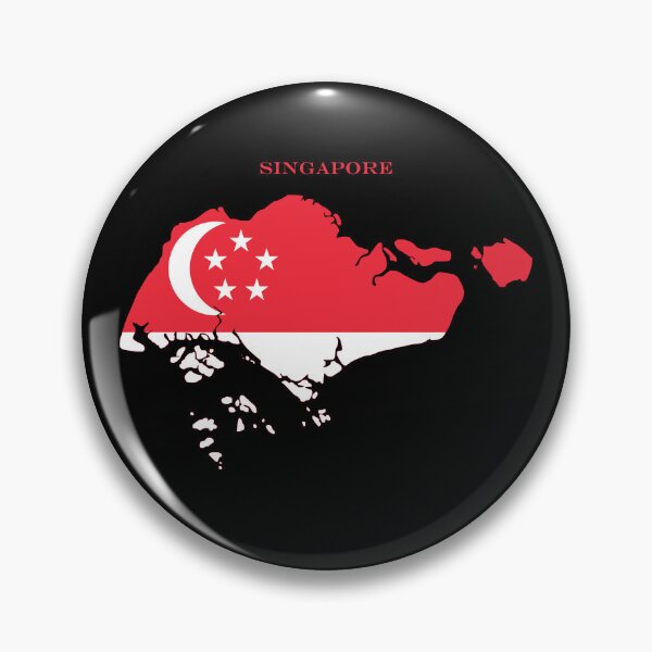 Artikelvorschau, Singapur-Karte, Flaggen-Silhouette, Südostasien-Reise-Geschenk entworfen und verkauft von NTGUILTY.
