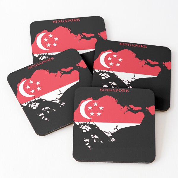 Item preview, Singapore Map Flag Silhouette Southeast Asia Travel Pride Gift designed and sold by NTGUILTY.