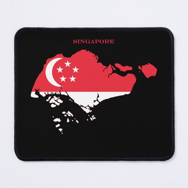 Item preview, Singapore Map Flag Silhouette Southeast Asia Travel Pride Gift designed and sold by NTGUILTY.