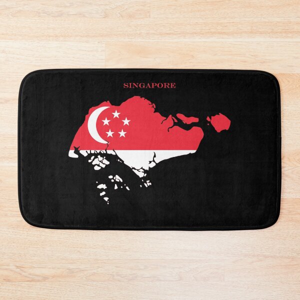 Item preview, Singapore Map Flag Silhouette Southeast Asia Travel Pride Gift designed and sold by NTGUILTY.