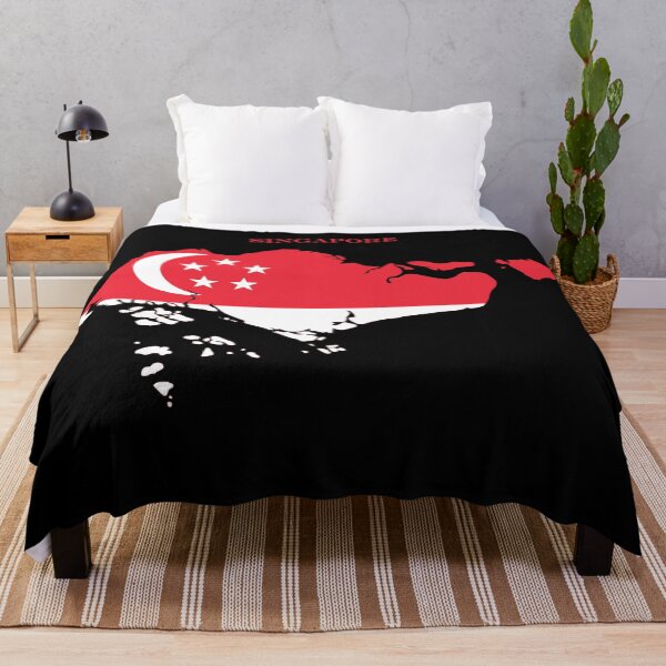 Item preview, Singapore Map Flag Silhouette Southeast Asia Travel Pride Gift designed and sold by NTGUILTY.