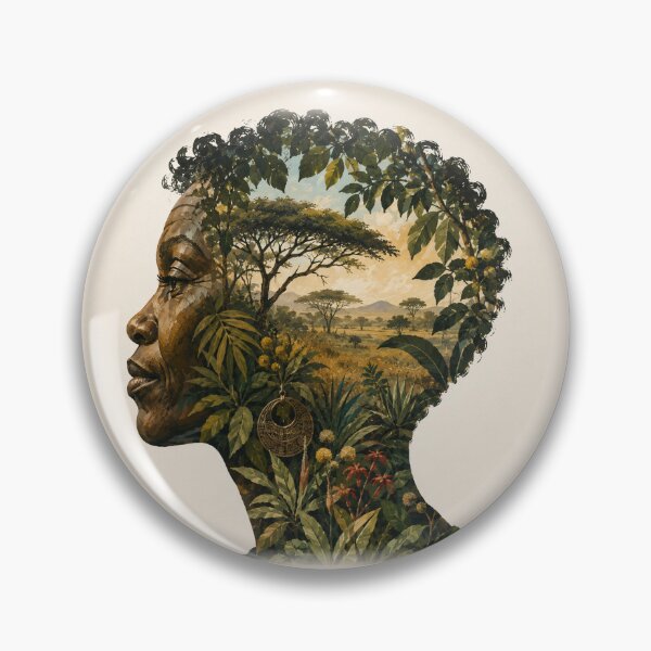 Item preview, The Savanna Within – African-Inspired Botanical Portrait designed and sold by EMJAYHeiss.