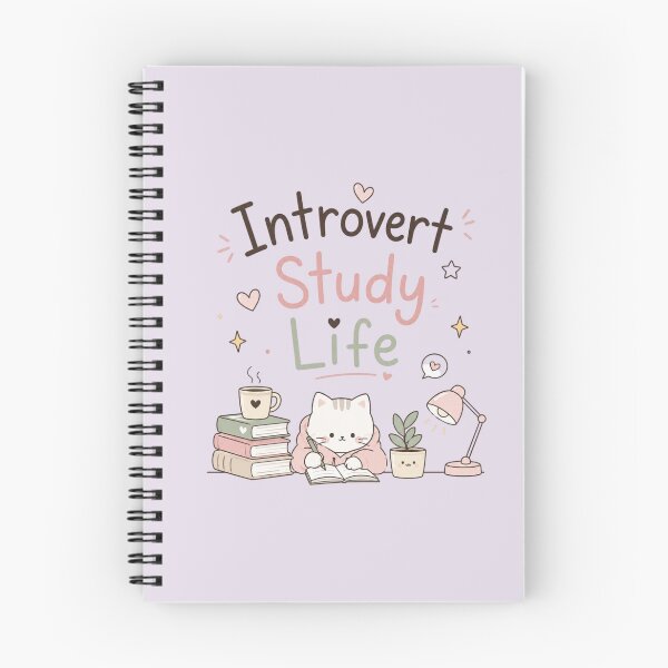 Item preview, Cute Introvert Study Life Cat Aesthetic T-Shirt | Cozy Student Pastel Kawaii Design designed and sold by Sanika arts .