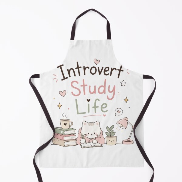Item preview, Cute Introvert Study Life Cat Aesthetic T-Shirt | Cozy Student Pastel Kawaii Design designed and sold by Sanika arts .