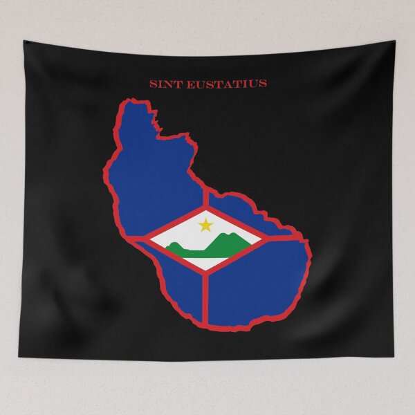 Item preview, Sint Eustatius Map Flag Silhouette Caribbean Travel Pride Gift designed and sold by NTGUILTY.