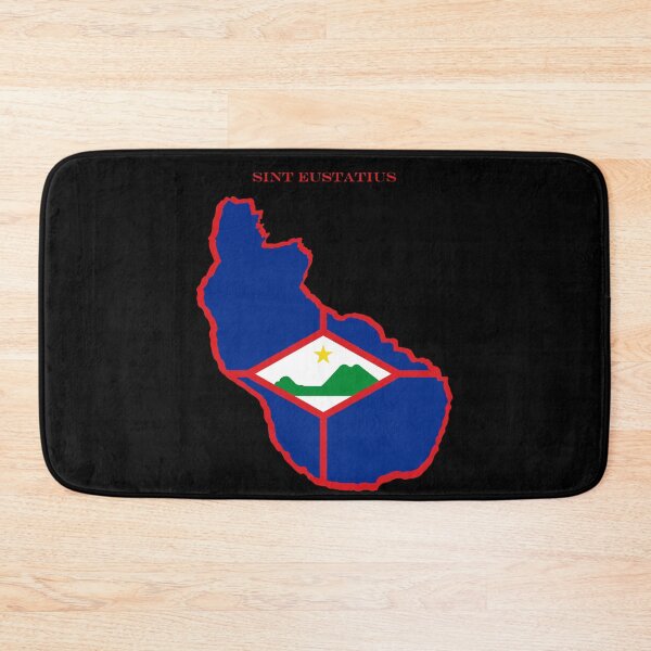 Item preview, Sint Eustatius Map Flag Silhouette Caribbean Travel Pride Gift designed and sold by NTGUILTY.